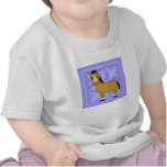 Fondo lindo del bonito del caballo del dibujo anim camiseta