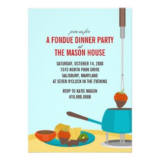 Fondue Dinner Party Invitations
