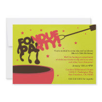 Fondue Party Invitation - Chocolate