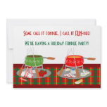 Fondue Pots Christmas Fondue Party Invitaitons Personalized Announcement