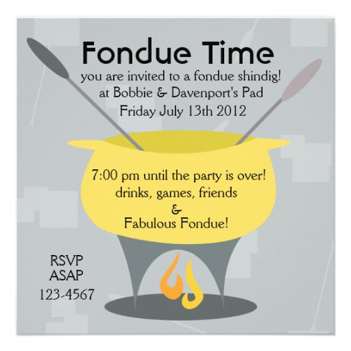 Fondue Time! Custom Announcements
