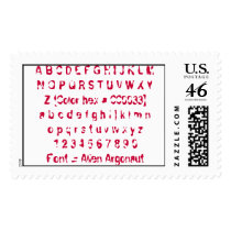 Font = Alien Argonaut postage