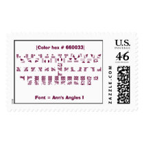 Font = Ann's Angles I postage