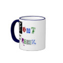 Font Freak Typography Saying mugs