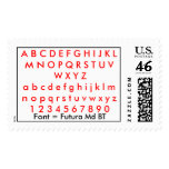 Font  = Futura Md BT - Customized postage