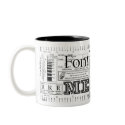 Font Me Typography mugs