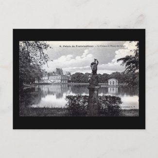 Fontainebleau Palace, France 1910 Vintage postcard