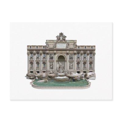 Fontana di Trevi: Trevi Fountain: 3D Model: Post Card by spiritswitchboard