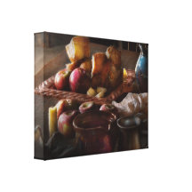 Food - A tribute to Rembrandt - Apples and Rolls Canvas Print