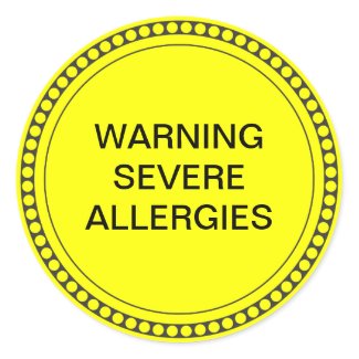 Allergy Sticker