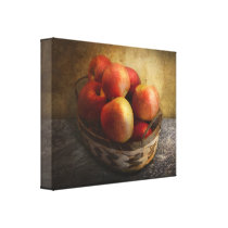Food - Apples - Apples in a basket canvas prints