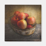 Food - Apples - Apples in a basket Fridge Magnet