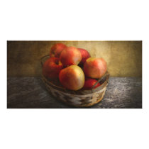 Food - Apples - Apples in a basket Photo Card