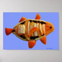 Food art clownfish poster