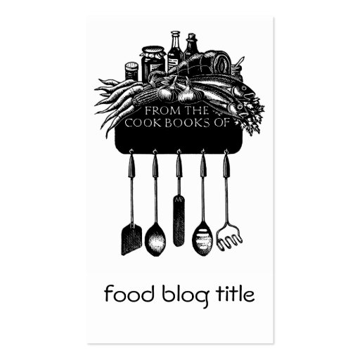 Food Blog Business Card (front side)