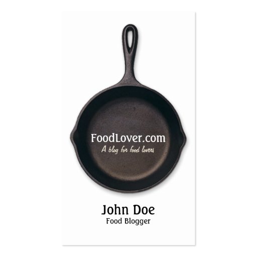 Food Blog Business Card (front side)