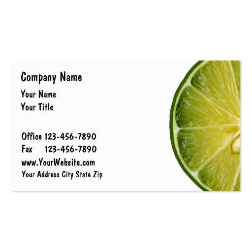 Food Business Cards (front side)