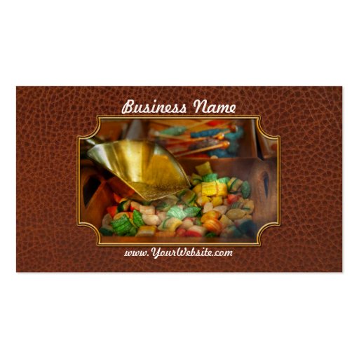 Food - Candy - One scoop of candy please Business Card Template (front side)
