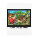 Food Chain Gang Funny Gifts Tees & Collectibles postcards