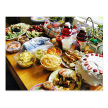 Food Cheese Cakes Fruit Juices Post Cards
