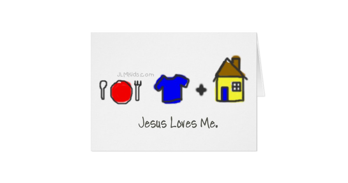 Food, Clothing, and Shelter Card Zazzle
