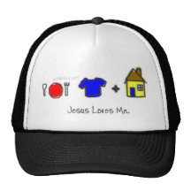 Food, Clothing, and Shelter Mesh Hat