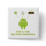 Food & Code Are Often Synonymous (Android) Pinback Button