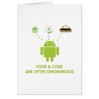 Food & Code Are Often Synonymous (Android) card
