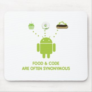Food & Code Are Often Synonymous (Android) mousepad