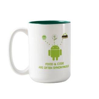 Food & Code Are Often Synonymous (Android) mug