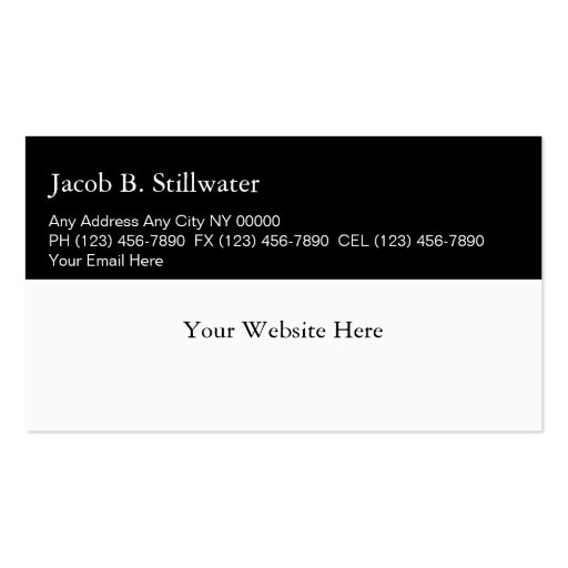 Food Critic Business Cards (back side)