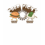 Food Fight! Burger vs. Rice Ball (Dark) t-shirts