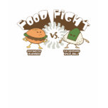 Food Fight! Burger vs. Rice Ball t-shirts