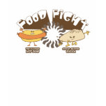 Food Fight! Hotdog vs. Gyoza (Dark) t-shirts
