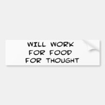 Food for Thought Bumper Sticker