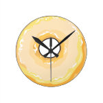 Food For Thought_Glazed Jelly Donut_Totally Sweet! Round Wallclocks