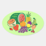 Food For Thought_Totally Fruity_Cornucopia Oval Stickers