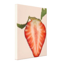 Food - Fruit - Slice of Strawberry canvas prints