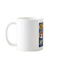 food in circles mugs