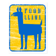 Food Llama Post Cards