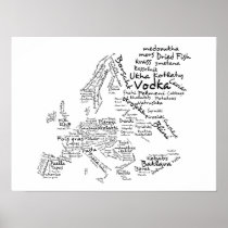 Food Map of Europe Poster