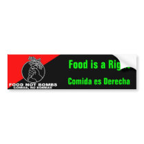 Food Not Bombs bumpersticker Bumper Stickers