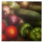 Food - Onions, Tomatoes, Peppers, and Cucumbers Tiles