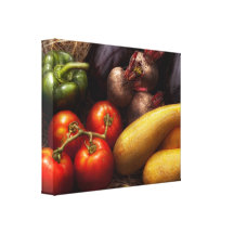 Food - Peppers, Tomatoes, Squash and Turnips Canvas Print