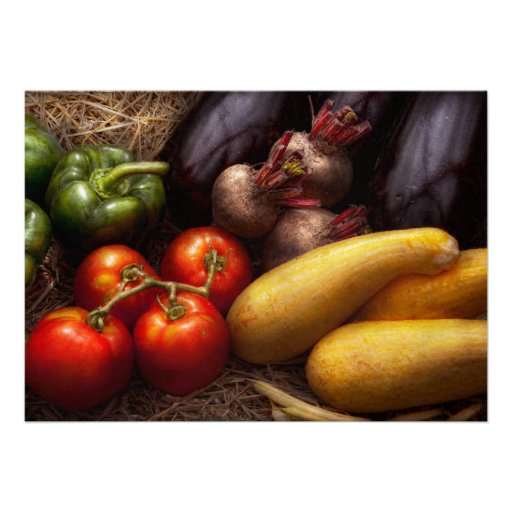 Food - Peppers, Tomatoes, Squash and Turnips Custom Invites