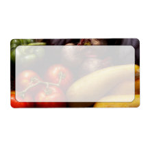 Food - Peppers, Tomatoes, Squash and Turnips Custom Shipping Labels