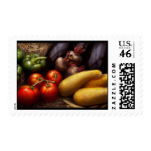 Food - Peppers, Tomatoes, Squash and Turnips Postage Stamp