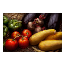 Food - Peppers, Tomatoes, Squash and Turnips posters