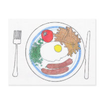 Food Plate postcards