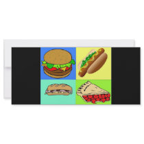 Food rack cards